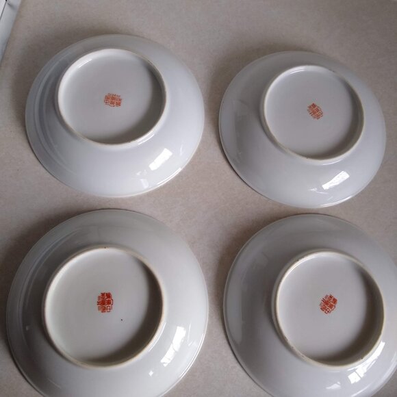 large side dish low bowl Jingdezhen Wan Shou Wu Jiang Mun Shou - Picture 3 of 9